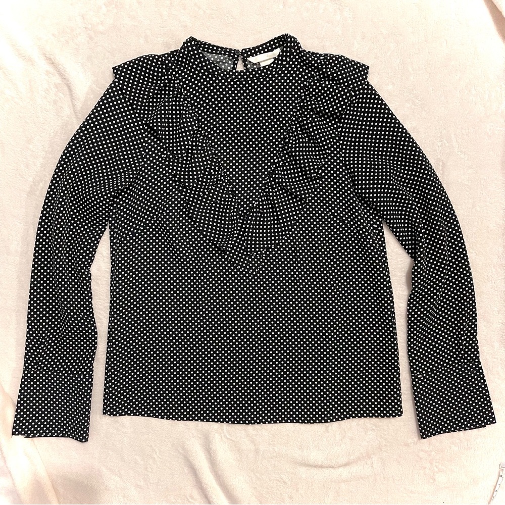 H&M Black and White Polka Dot Blouse